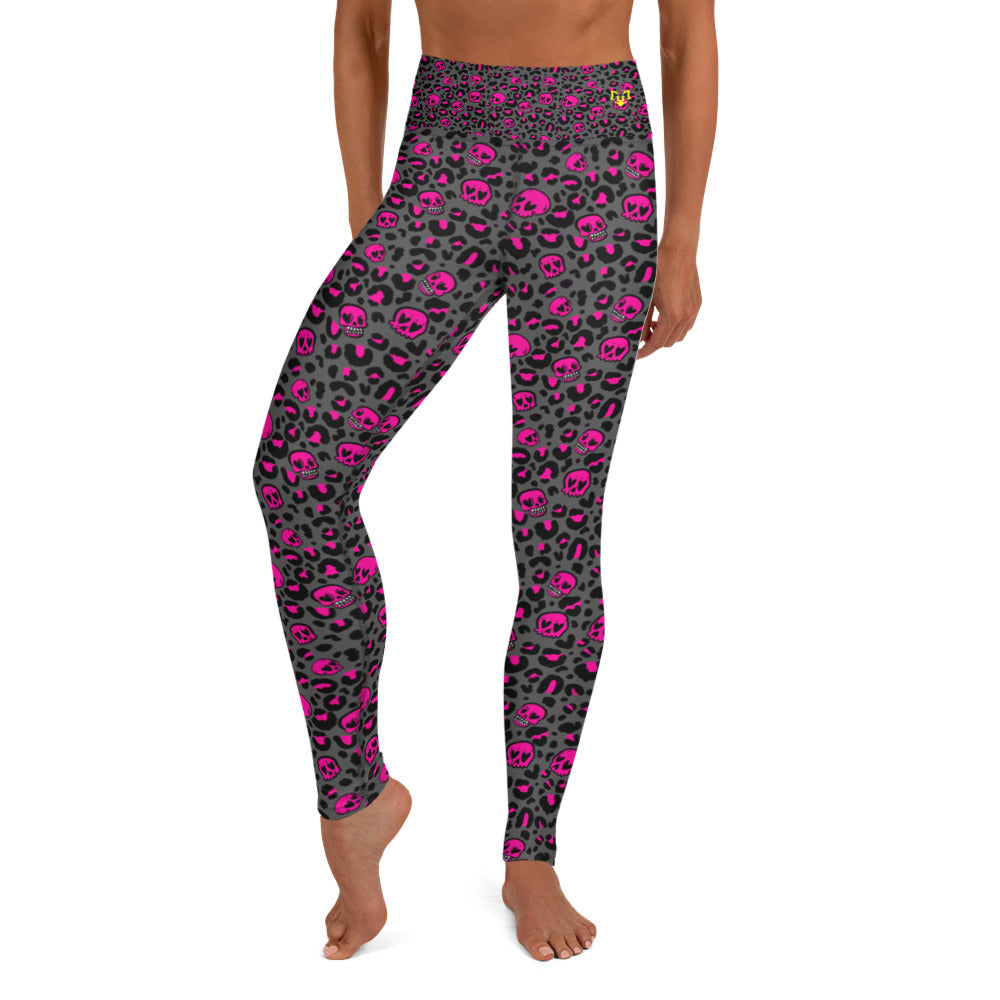 Pink Leopard Skull Yoga Leggings – Jungle Fitness