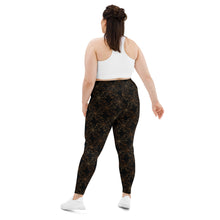 Load image into Gallery viewer, Black/Orange Web Plus Size Leggings
