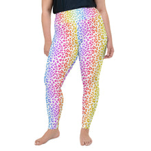 Load image into Gallery viewer, White Neon Leopard Plus Size Leggings
