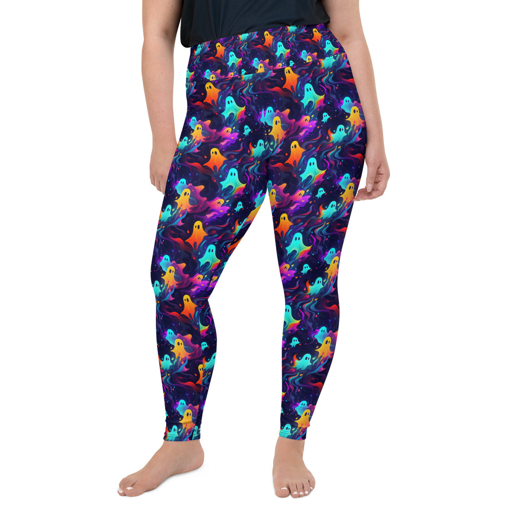 Ghost Swirl Plus Size Leggings