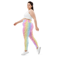 Load image into Gallery viewer, White Neon Leopard Plus Size Leggings
