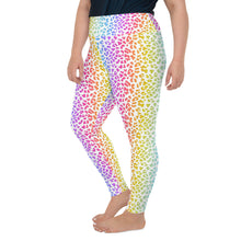Load image into Gallery viewer, White Neon Leopard Plus Size Leggings
