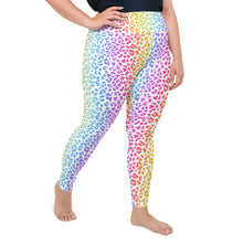 Load image into Gallery viewer, White Neon Leopard Plus Size Leggings
