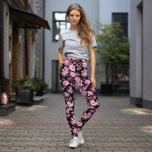 Load image into Gallery viewer, Pink Flower Yoga Leggings
