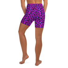 Load image into Gallery viewer, Fuchsia Leopard Yoga Shorts
