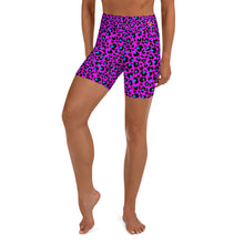 Load image into Gallery viewer, Fuchsia Leopard Yoga Shorts
