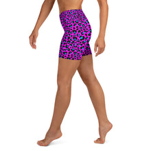 Load image into Gallery viewer, Fuchsia Leopard Yoga Shorts
