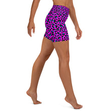 Load image into Gallery viewer, Fuchsia Leopard Yoga Shorts
